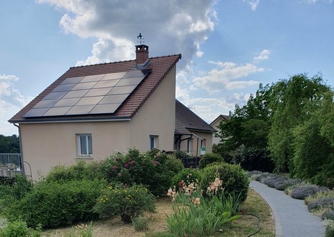 les panneaux sur la maison